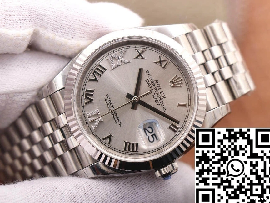 EW Silver M126234-0029 Dial Rolex Factory Diamond Datejust 1223